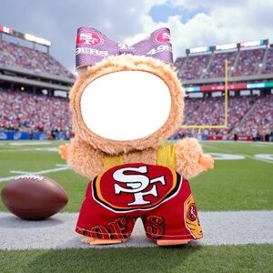 San Francisco 49ers For 17 cm Plush Outfit with Matching Bow-Doll excluded